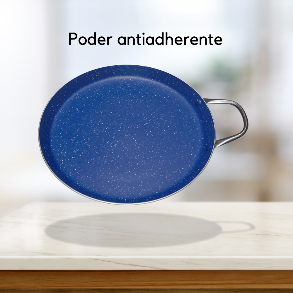 Comal antiadherente FlavorStone redondo 30 cm para calentar y cocinar